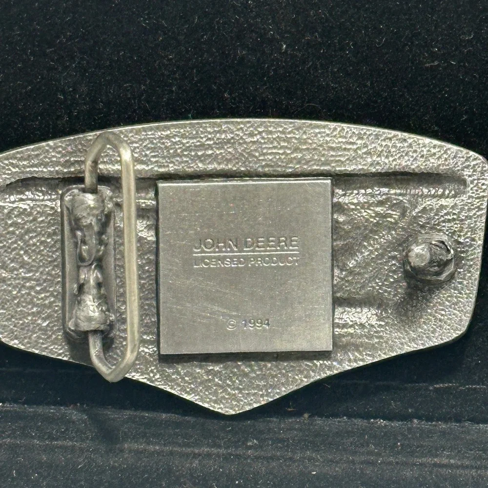 Vintage 1995 John Deere Day History In The Making Farm Belt Buckle Pewter Tone